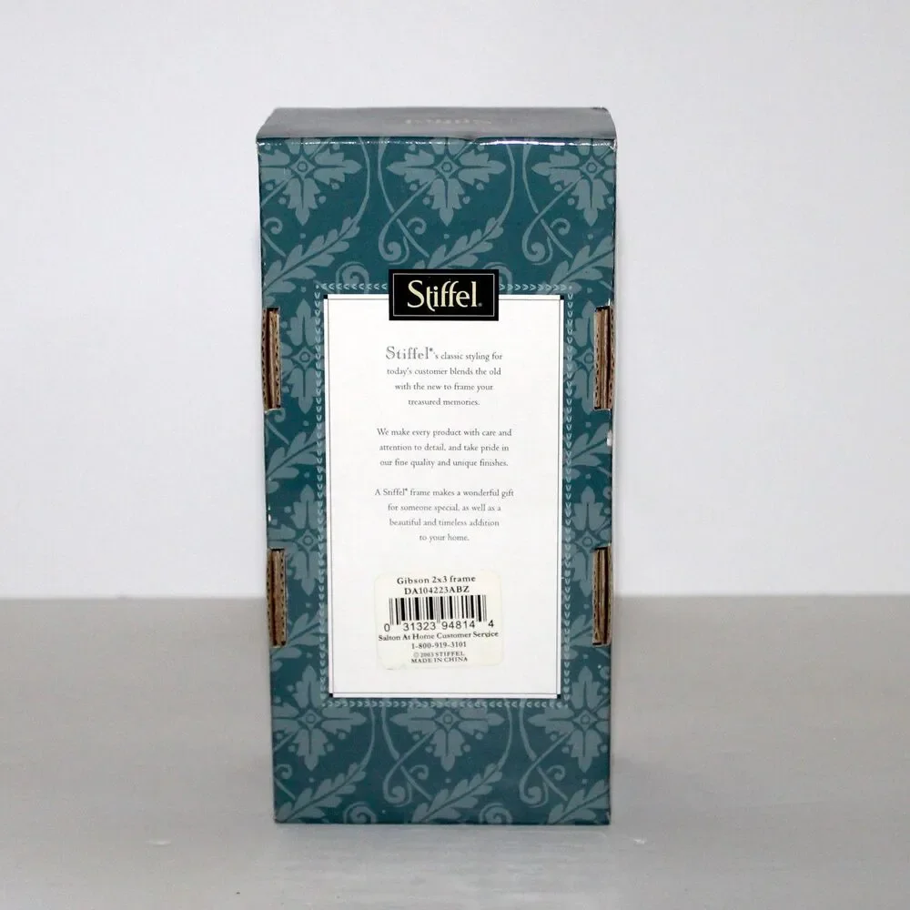 Stiffel vintage Gibson pedestal Photo Frame brass 2” x 3”